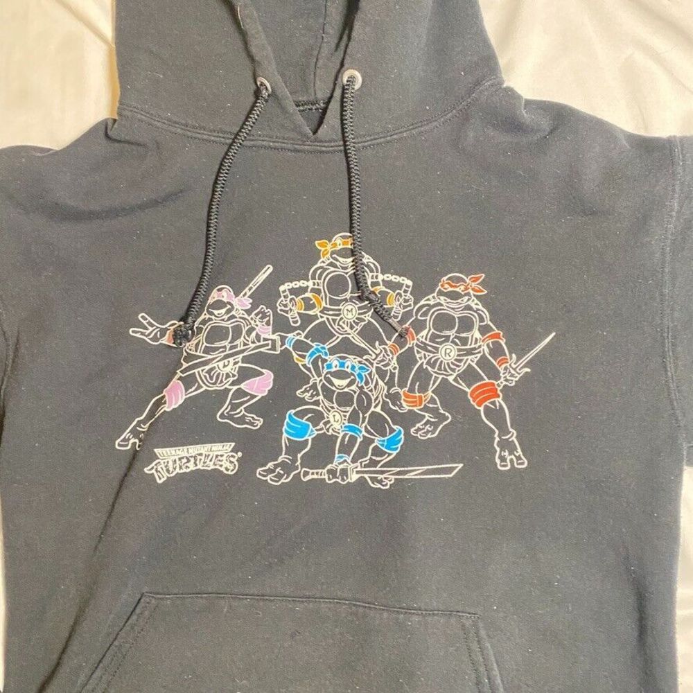 Teenage Mutant Ninja Turtles Sz S Small Sweatshirt Black Longsleeve 2020 Viacom - Picture 4 of 13